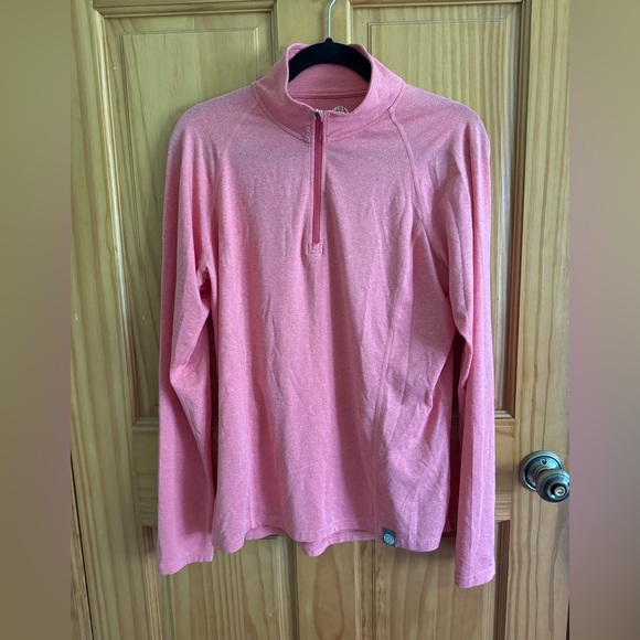 REI Jackets & Blazers - REI Co-op Coral Heather Quarter Zip Pullover Top Size L